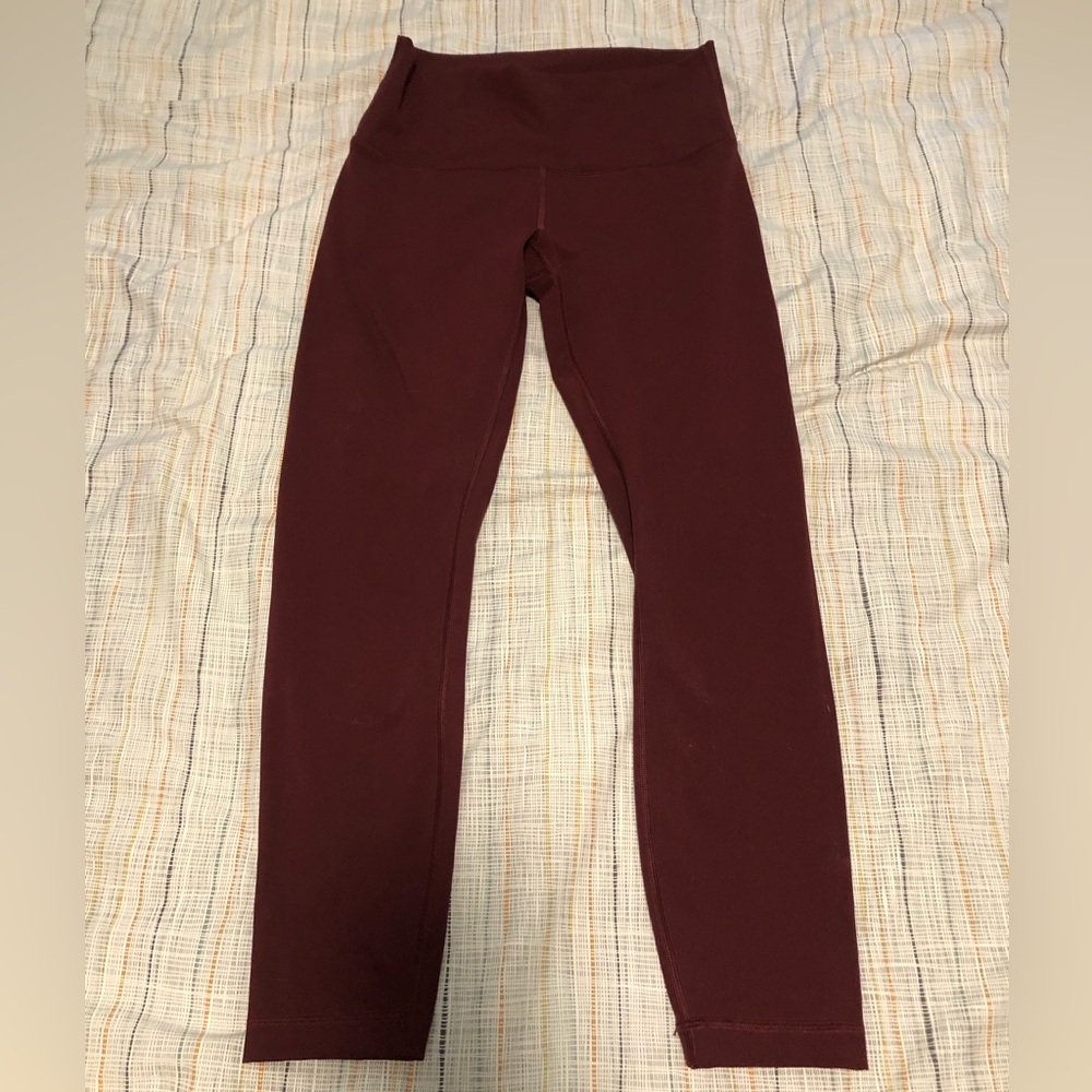 25” Lululemon athletica Burgundy Leggings